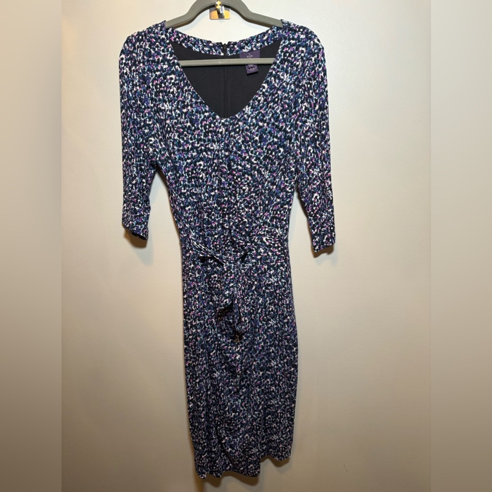 NYDJ flattering multi color dress, size 14